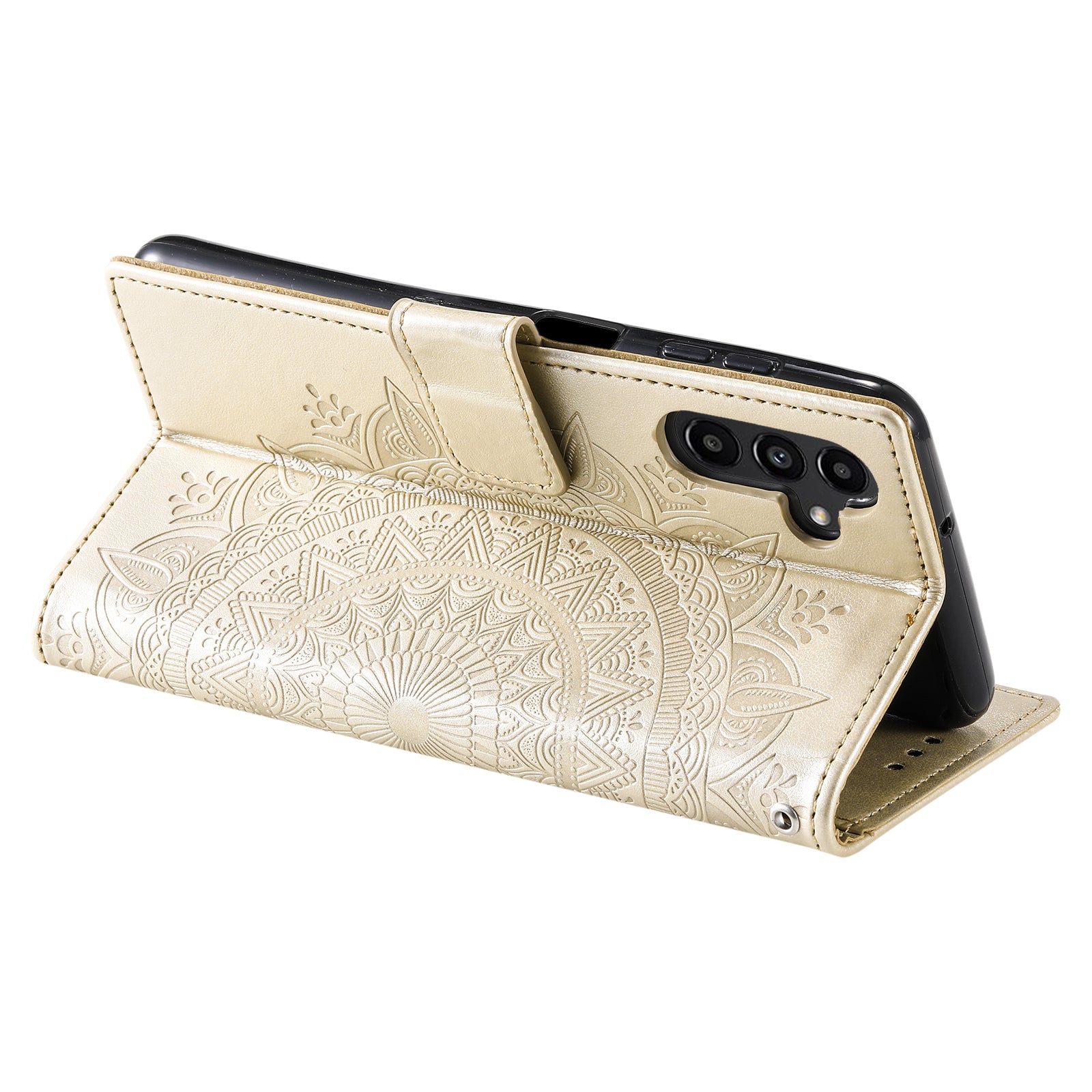 For Samsung Galaxy S23 FE Anti-Scratch PU Leather Cover Imprinted Mandala Flower Wallet Phone Stand Case with Strap For Samsung Galaxy S23 FE Anti-Scratch PU Leather Cover Imprinted Mandala Flower Wallet Phone Stand Case with Strap